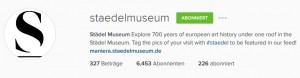 Beispielprofil des Städelmuseums. Quelle: Instagram.